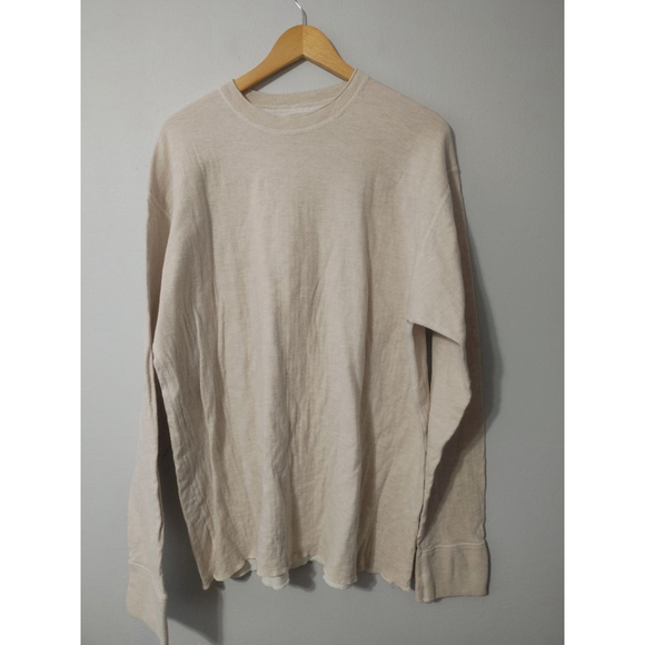 L.L.Bean Other - Men's Vintage 80s-90s L.L.Bean Long Sleeve Base layer Wool Tee XXL Beige